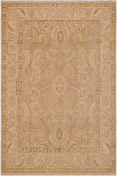 handmade Traditional Kafkaz Lt. Brown Tan Hand Knotted RECTANGLE 100% WOOL area rug 9 x 12